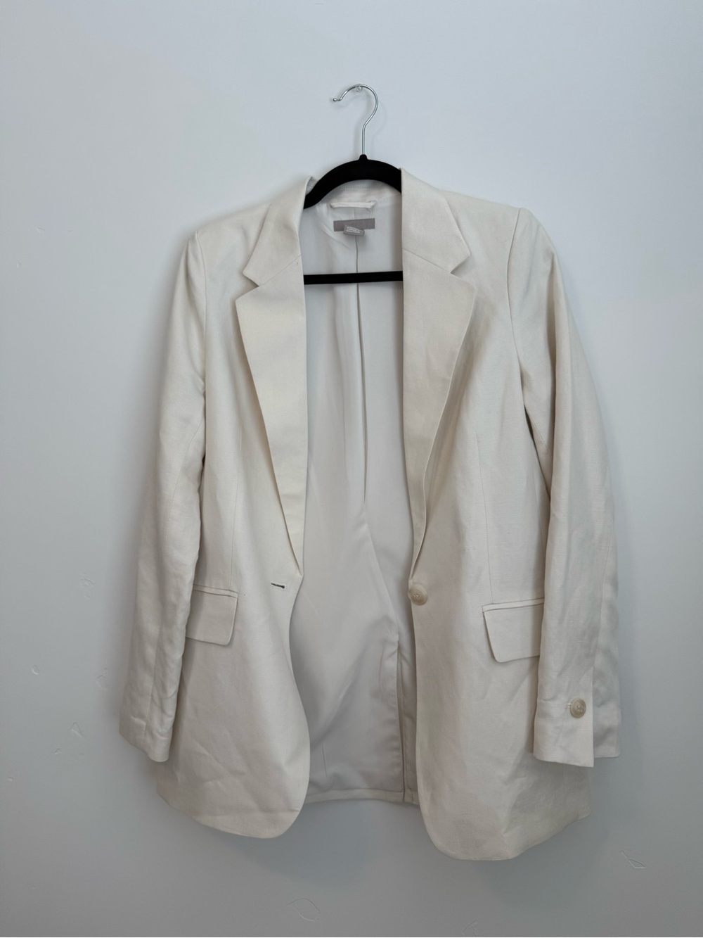 H&M Linen Blend Cream Blazer